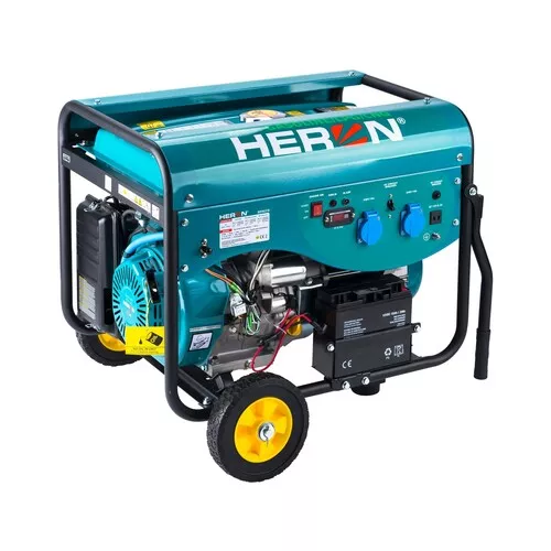 Elektrocentrála benzínová a plynová (lpg/ng) 13hp/5,5kw, elektrický start, podvozek HERON 8896318