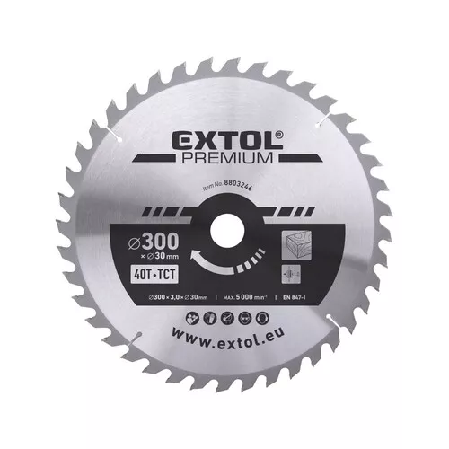 Kotouč pilový s sk plátky, o 300x3,0x30mm, 40t EXTOL PREMIUM 8803246