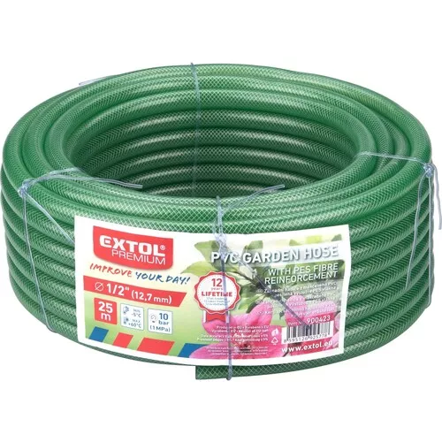 Hadice zahradní průhledná garden, 1/2",25m 100g/m EXTOL PREMIUM 900423