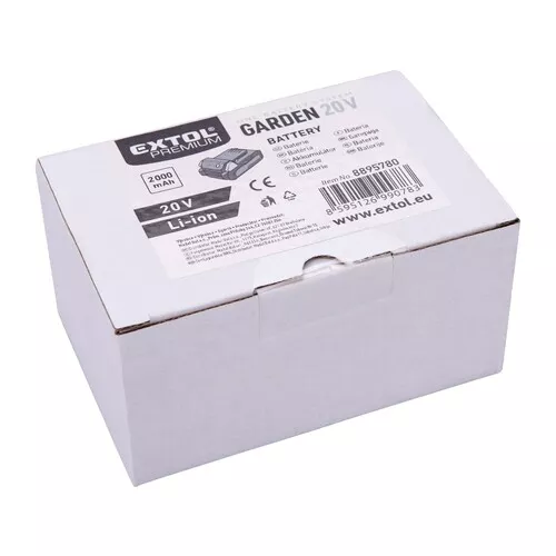 Baterie akumulátorová garden20v, 20v li-ion, 2000mah EXTOL PREMIUM 8895780