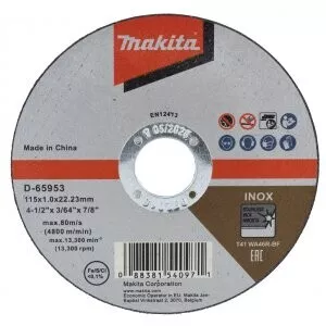 Makita D-65953 kotouč řezný nerez 115x1.2x22.23mm