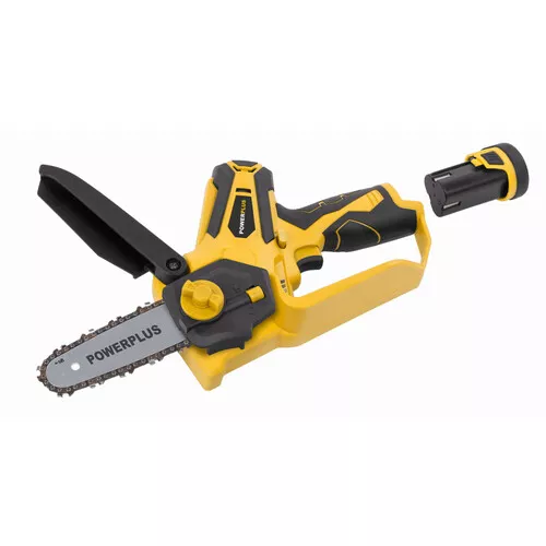 AKU jednoruční řetězová pila 12V LI-ION 100mm 2bat Powerplus POWXG1045