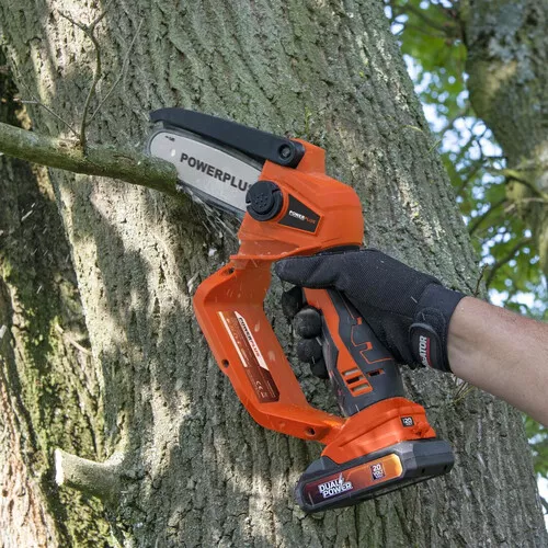 AKU jednoruční řetězová pila 20V LI-ION 100mm (bez AKU) Powerplus POWDPG7572