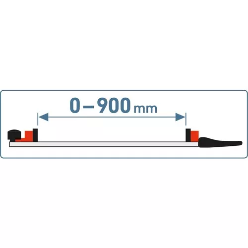 Vodicí/upínací hliníková lišta, rozsah 0-900mm EXTOL PREMIUM 8815502