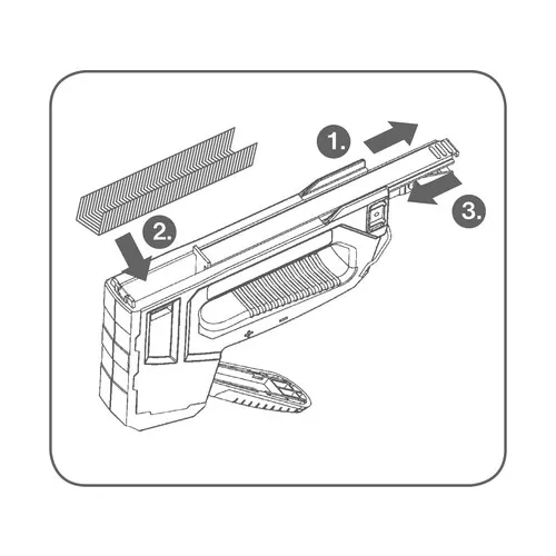 Pistole sponkovací 6funkční, 6-14mm včetně 100ks spon FORTUM 4770704