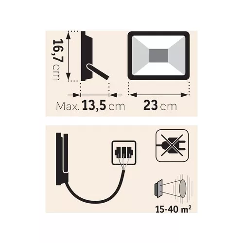 Reflektor led, 3200lm, economy EXTOL LIGHT 43228