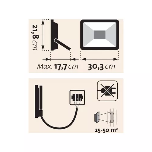 Reflektor led, 4500lm, economy EXTOL LIGHT 43229