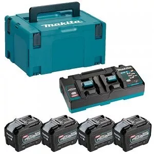 Makita 1910A8-3 sada Li-ion XGT 40V 4ks BL4080F+1ksDvojnabíječka DC40RB+1ksMakpac