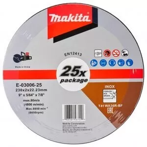 Makita E-03006-25 kotouč řezný nerez 230x2.0x22.23mm, 25ks