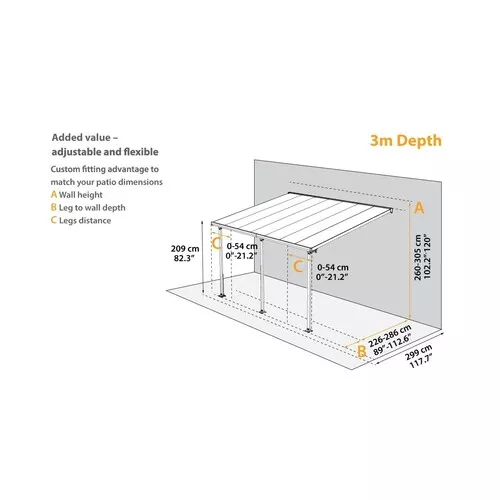 Palram - Canopia Sierra 5400 bílá 3 x 5,46 hliníková (montovaná) pergola