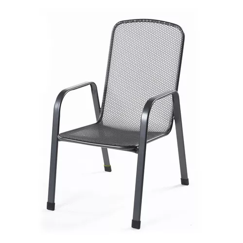 MWH Savoy Basic stohovatelná židle z tahokovu, tmavě šedá, 75 x 57 x 93 cm
