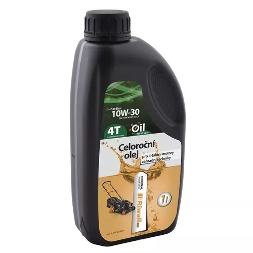 Celoroční olej Riwall pro 4-taktní motory (1 l, SAE10W-30)