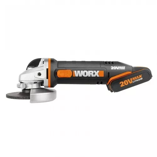 Worx orange WX803 - Aku úhlová bruska Li-Ion 20V, 125mm - PowerShare