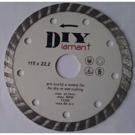 DIYT115 - Diamantový řezný kotouč DIY - TURBO