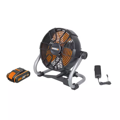 Worx orange WX095 - Aku ventilátor 20V, 242mm, 1x2.0Ah - Powershare