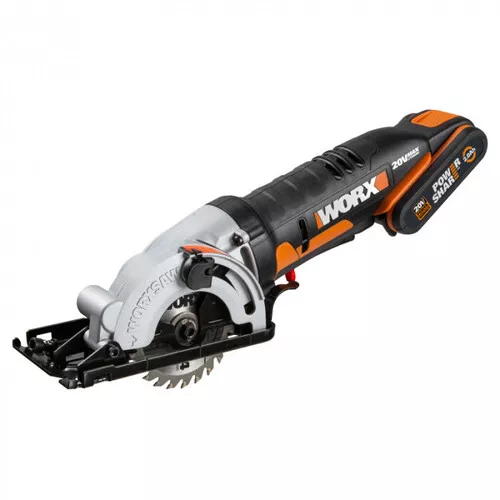 Worx orange WX527 - Aku kompaktní ponorná pila 20V, 85mm, 1x2.0Ah - Powershare