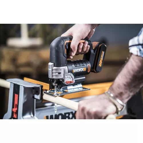 Worx orange WX543 - Aku přímočará pila 20V, 1x2.0Ah - Powershare