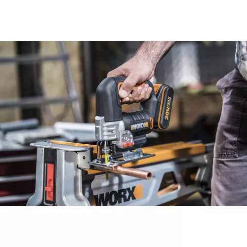 Worx orange WX543 - Aku přímočará pila 20V, 1x2.0Ah - Powershare