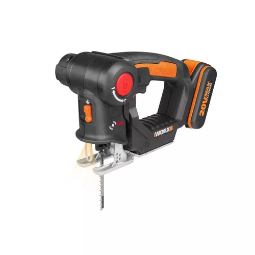 Worx orange WX550 - Aku dvojkombinace - ocaska + přímočará pila, 1x2.0Ah - Powershare