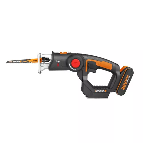 Worx WX550 - Aku dvojkombinace - ocaska + přímočará pila, 1x2.0Ah - Powershare