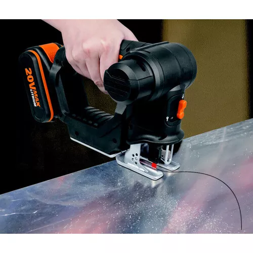 Worx WX550 - Aku dvojkombinace - ocaska + přímočará pila, 1x2.0Ah - Powershare