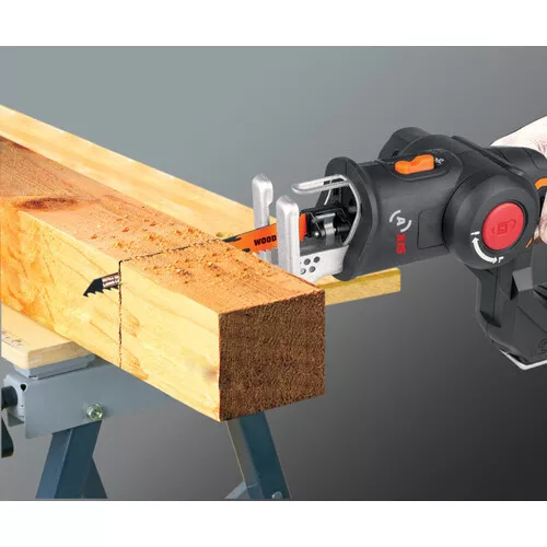 Worx WX550 - Aku dvojkombinace - ocaska + přímočará pila, 1x2.0Ah - Powershare