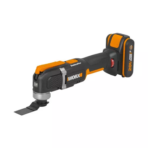 Worx orange WX696 - Aku multifunkční obrážečka 20V, Sonicrafter, 1x2.0Ah - Powershare