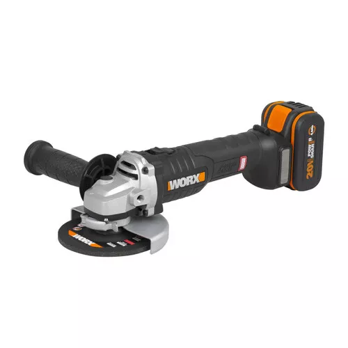 Worx orange WX812 - Aku úhlová bruska 20V, 1x4.0Ah - Powershare