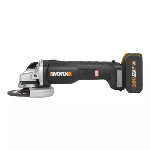 Worx orange WX812 - Aku úhlová bruska 20V, 1x4.0Ah - Powershare