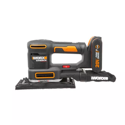 Worx orange WX820 - Aku multifunkční bruska 5v1 20V, 1x2.0Ah - Powershare