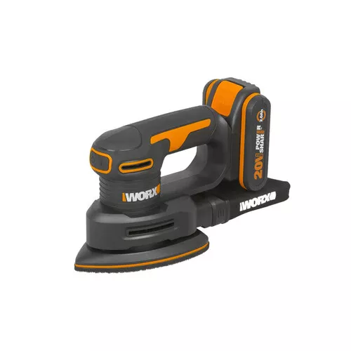 Worx orange WX822 - Aku vibrační bruska 20V, 1x2.0Ah - Powershare