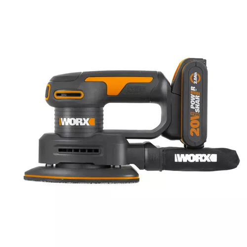 Worx orange WX822 - Aku vibrační bruska 20V, 1x2.0Ah - Powershare