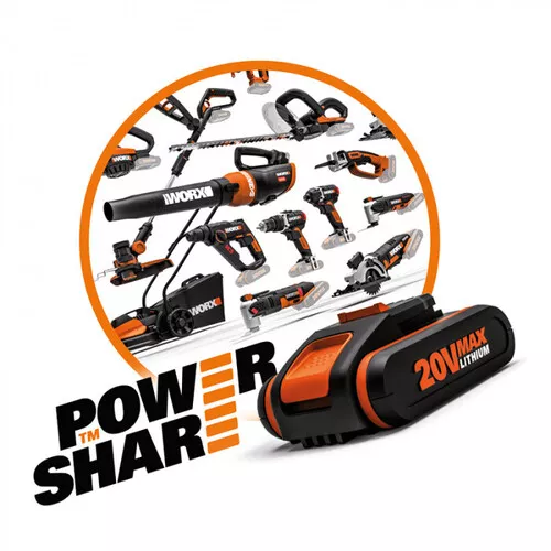 Worx orange WA3551 - Aku zdroj s indikátorem Li-Ion 20V, 2Ah