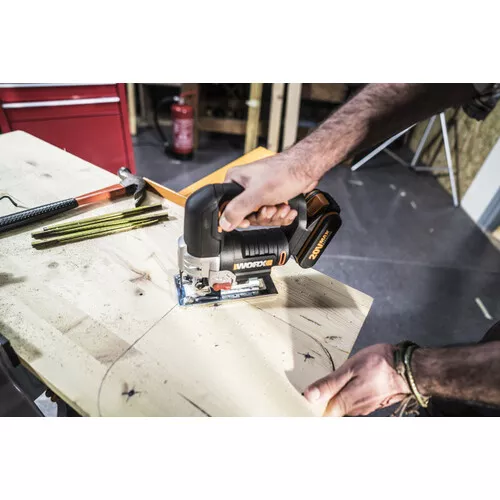 Worx WX543.9 - Aku přímočará pila 20V - bez akumulátoru - Powershare