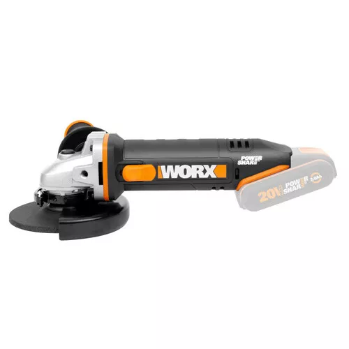 Worx orange WX803.9 - Aku úhlová bruska 20V, 125mm - bez akumulátoru - Powershare