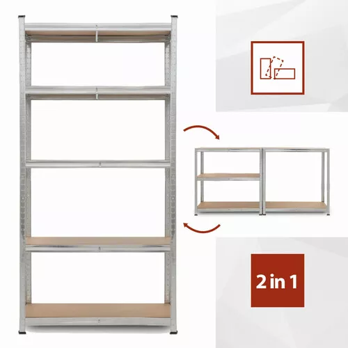 Kovový regál 180 x 90 x 40cm, 5 polic, 875kg Kreator KRT674001