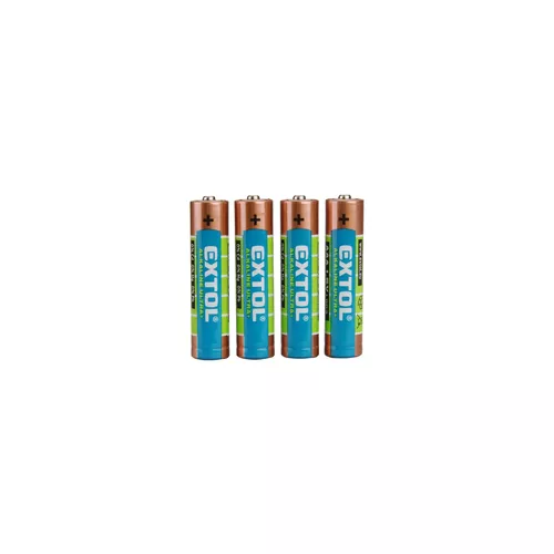 Baterie alkalické, 4ks, 1,5v aaa (lr03) EXTOL ENERGY 42010