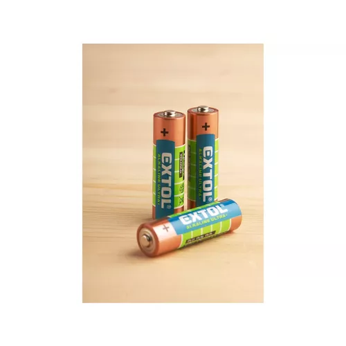 Baterie alkalické, 4ks, 1,5v aaa (lr03) EXTOL ENERGY 42010