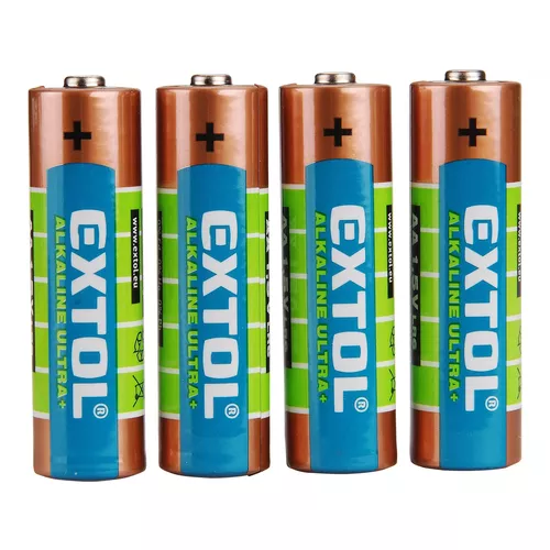 Baterie alkalické, 4ks, 1,5v aa (lr6) EXTOL ENERGY 42011