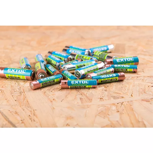 Baterie alkalické, 20ks, 1,5v aaa (lr03) EXTOL ENERGY 42012