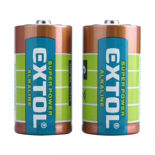 Baterie alkalické, 2ks, 1,5v c (lr14) EXTOL ENERGY 42014