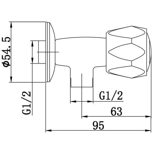 Ventil, 1/2", keramický ventil, chrom BALLETTO 85046