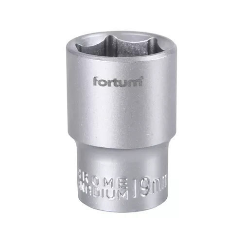 Hlavice nástrčná 1/2", 19mm, l 38mm FORTUM 4700419