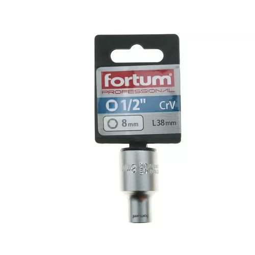 Hlavice nástrčná 1/2", 8mm, l 38mm FORTUM 4700408