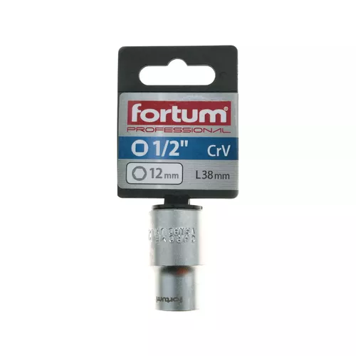 Hlavice nástrčná 1/2", 12mm, l 38mm FORTUM 4700412