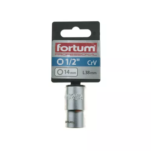 Hlavice nástrčná 1/2", 14mm, l 38mm FORTUM 4700414