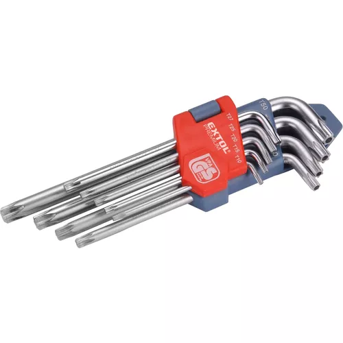 L-klíče torx, sada 9ks, 10-50 EXTOL PREMIUM 6601