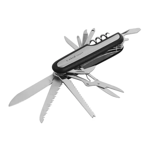 Nůž kapesní zavírací 11dílný, nerez, 90mm EXTOL CRAFT 91370