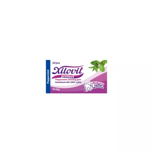 Žvýkačky xilovit protect peppermint 10,8g, 1blistr=10 žvýkaček Nature7 563601