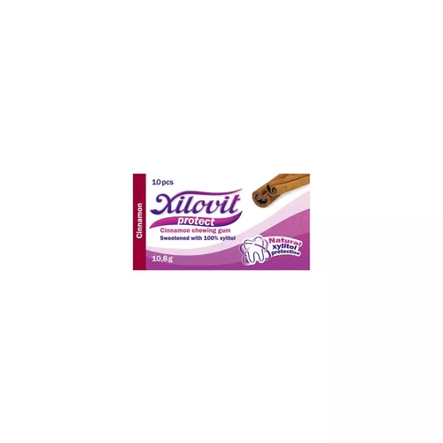 Žvýkačky xilovit protect skořice 10,8g, 1blistr=10 žvýkaček Nature7 563604